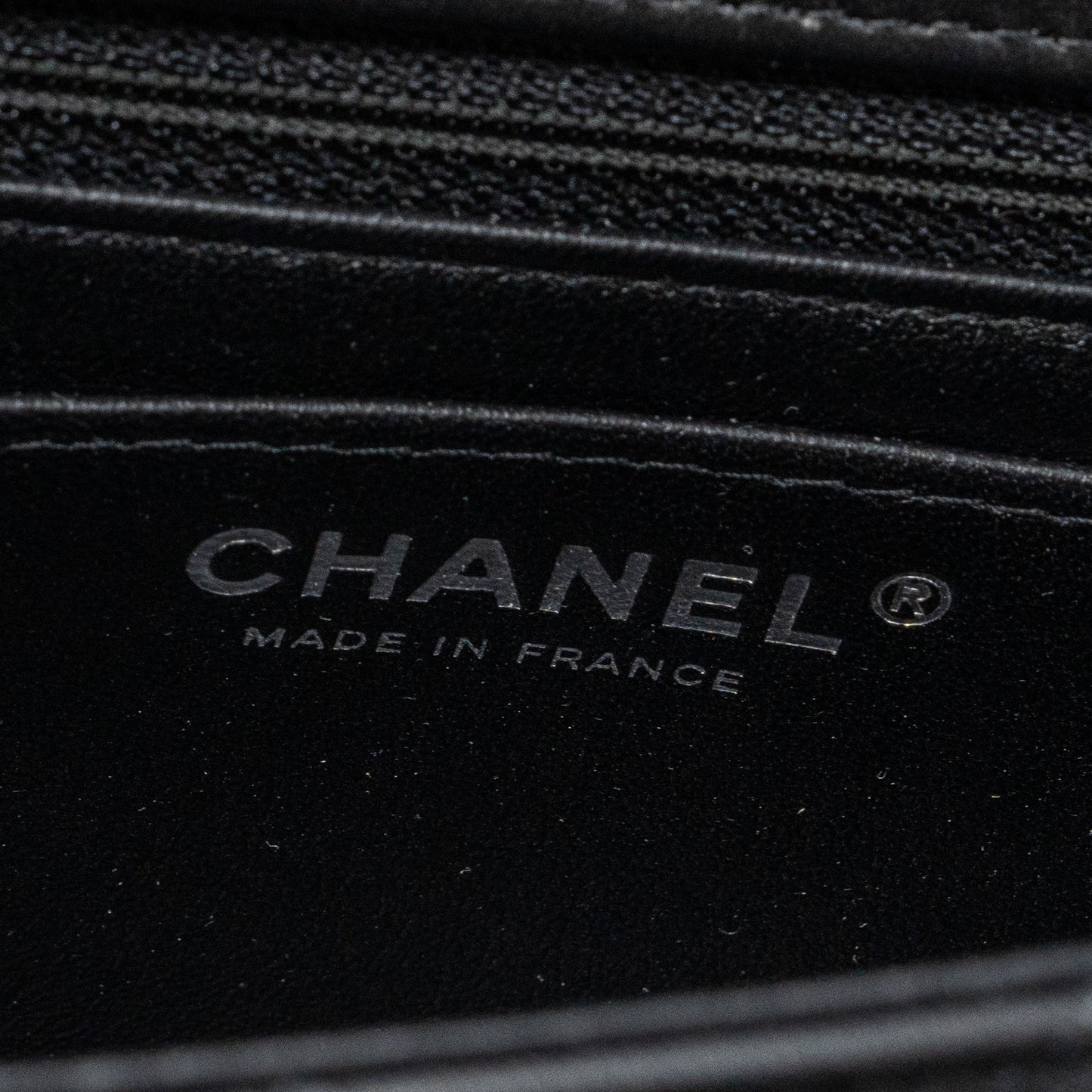 Chanel mini rectangular flap bag lambskin black   (microchip)