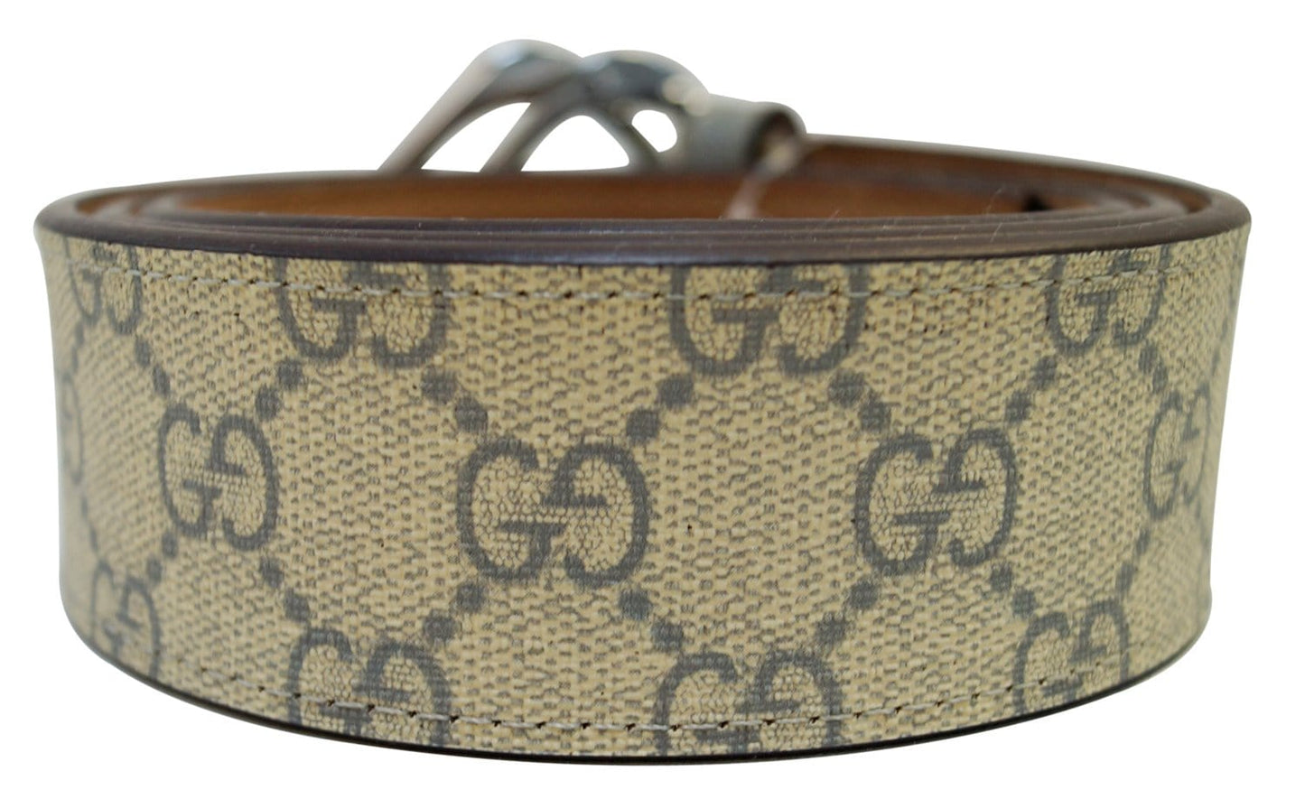 Gucci GG Canavs Interlocking G with Square Buckle Belt Size 42