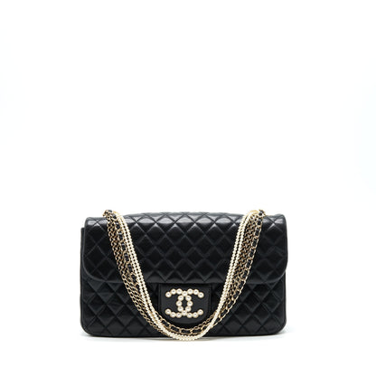 Chanel Westminster Pearl Shoulder Bag Lambskin Black