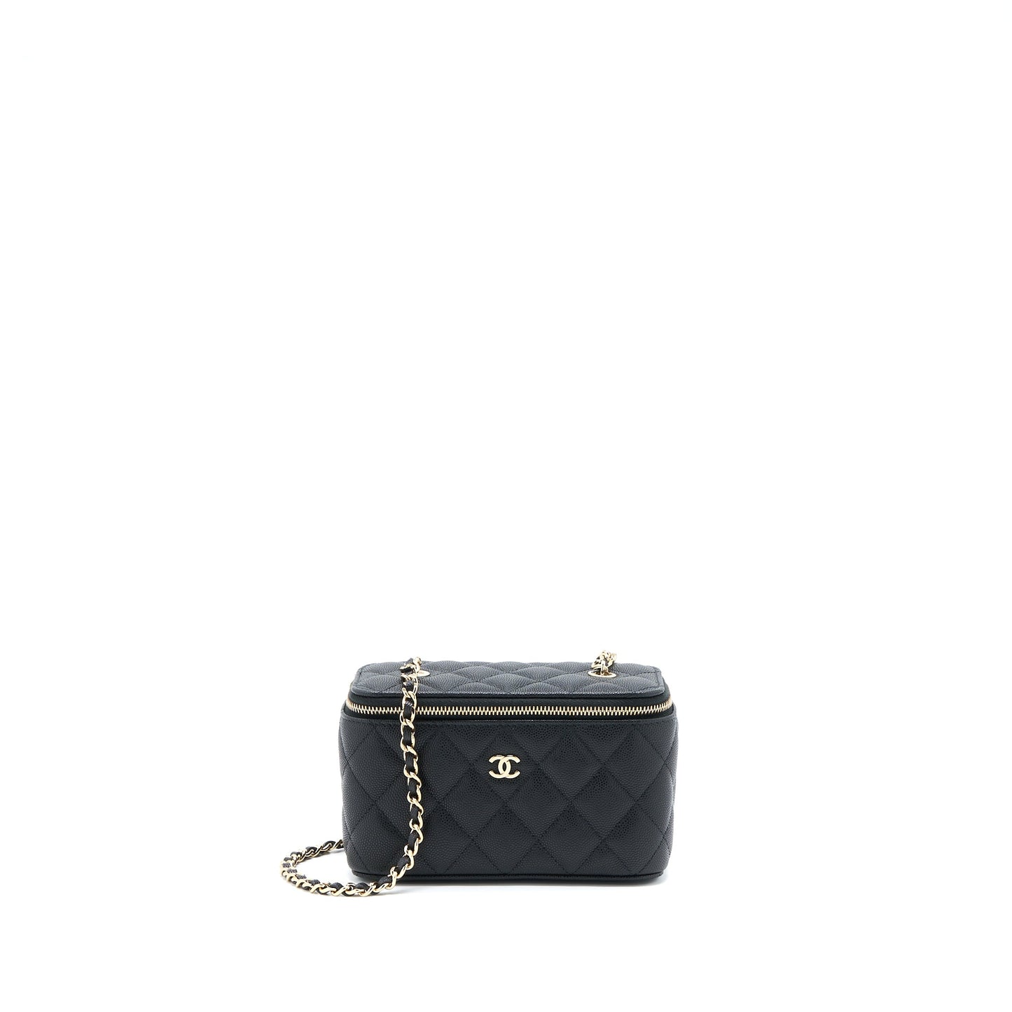 Chanel Long Vanity Case Caviar Black L