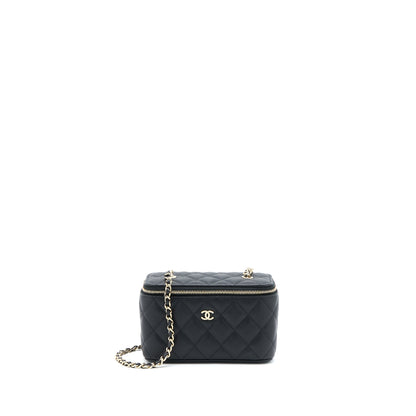 Chanel Long Vanity Case Caviar Black L