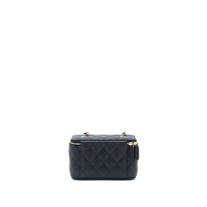Chanel Long Vanity Case Caviar Black L