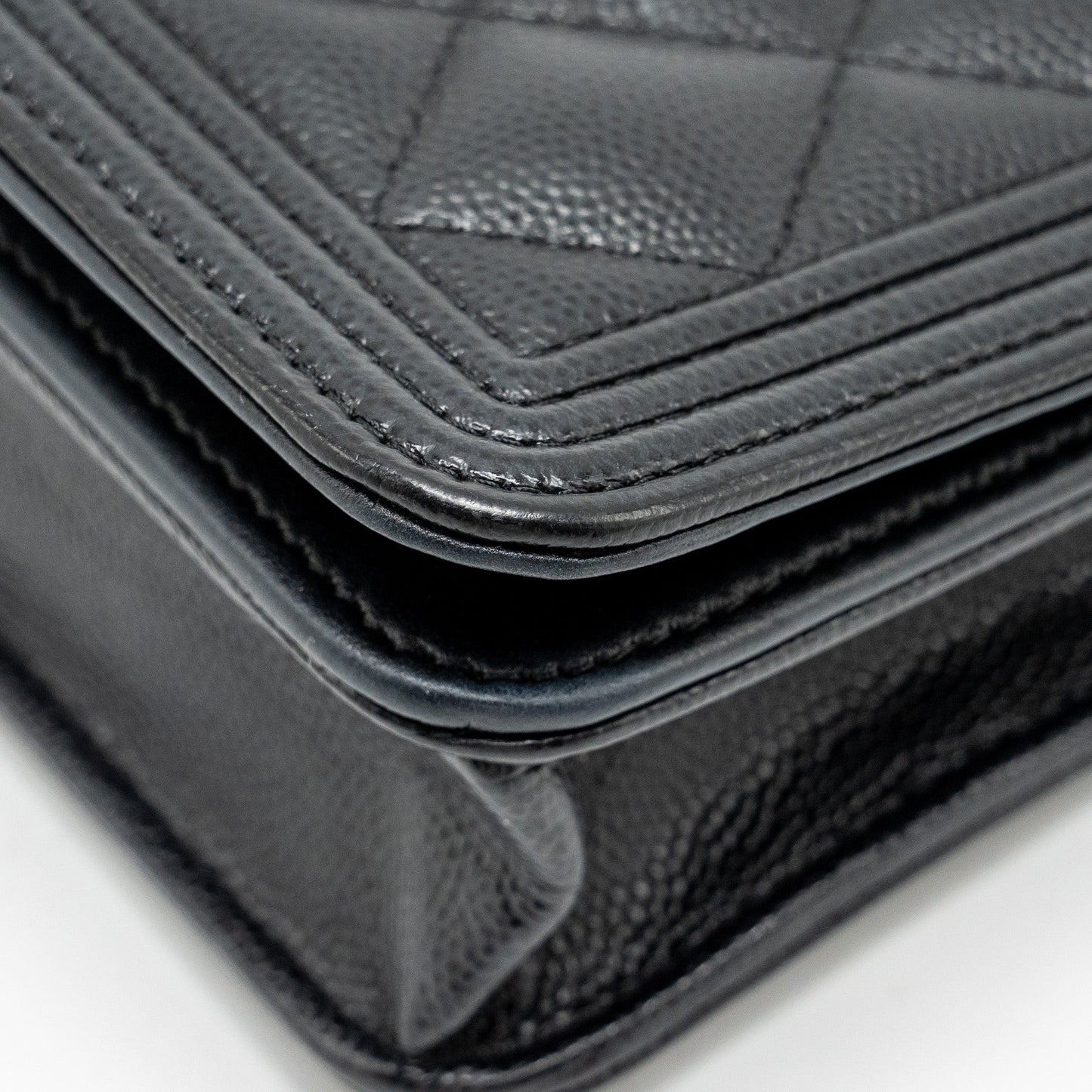 Chanel Boy Wallet On Chain Caviar Black