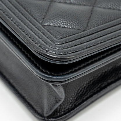 Chanel Boy Wallet On Chain Caviar Black