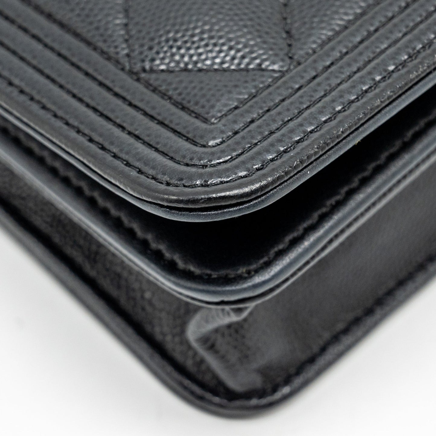 Chanel Boy Wallet On Chain Caviar Black