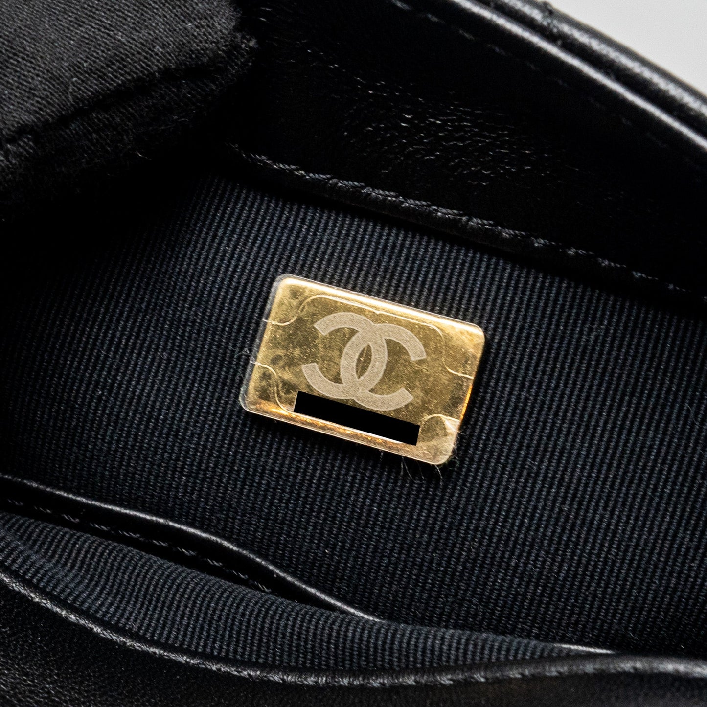 Chanel mini Square Flap Bag with Giant Chain Lambskin  (Microchip)
