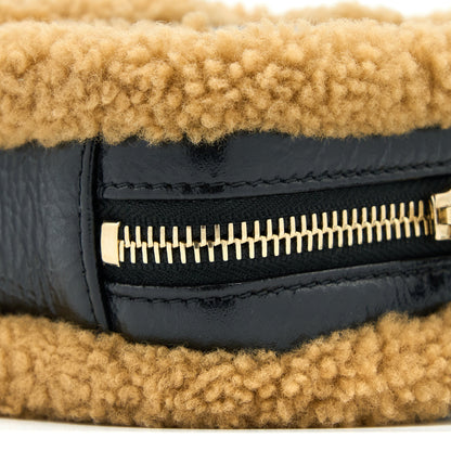 Chanel CC Mania Waist Bag Shearling And Shiny Crumpled Sheepskin
