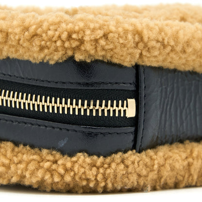 Chanel CC Mania Waist Bag Shearling And Shiny Crumpled Sheepskin