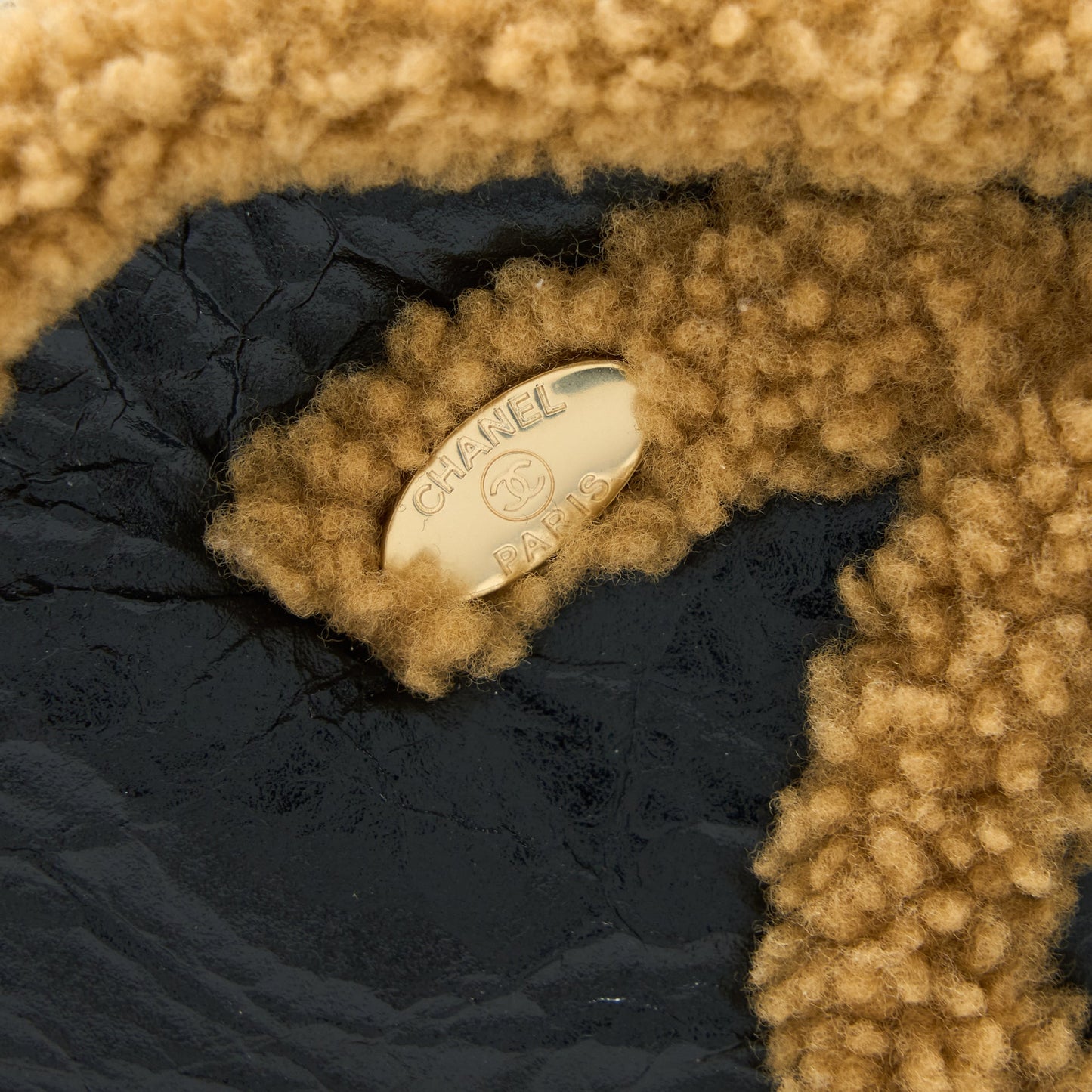 Chanel CC Mania Waist Bag Shearling And Shiny Crumpled Sheepskin