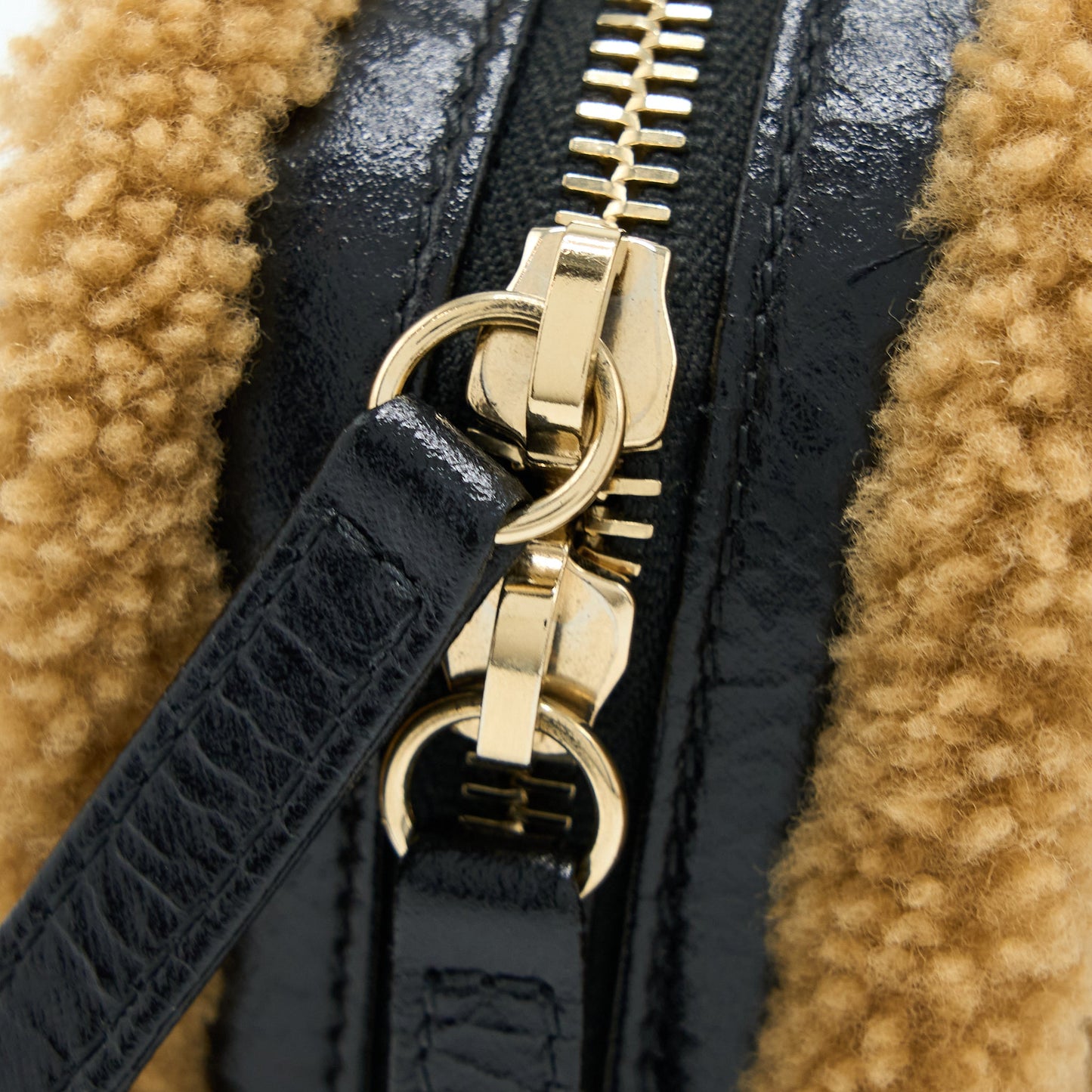 Chanel CC Mania Waist Bag Shearling And Shiny Crumpled Sheepskin