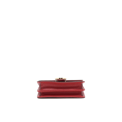 Gucci GG Interlocking Small Chain crossbody Bag Red with L