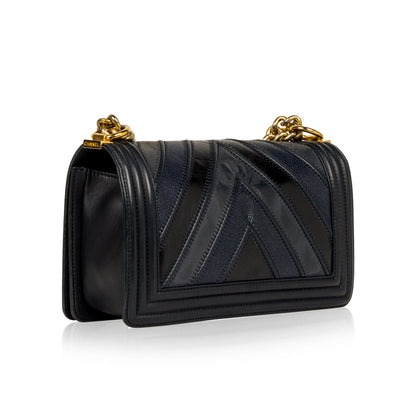 Chanel Mixed Leather Boy Bag