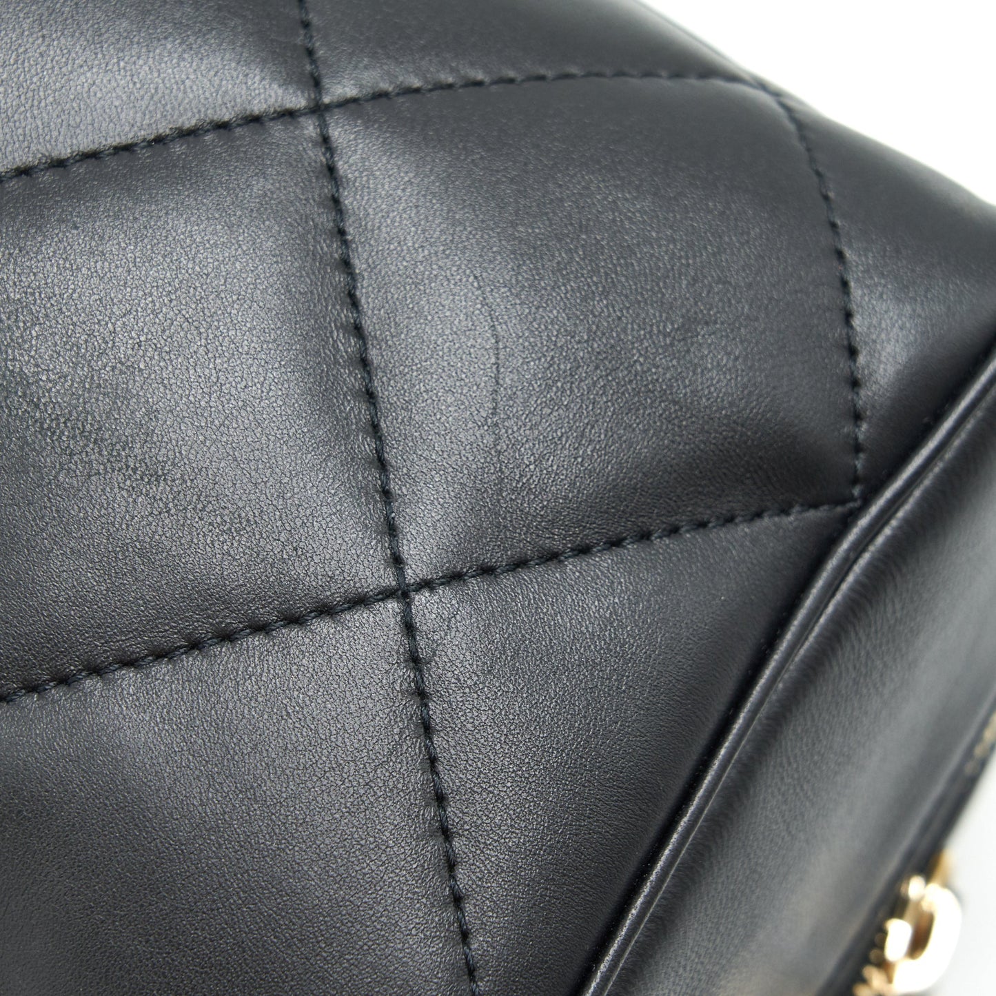 Chanel Black Lambskin Bowling Bag