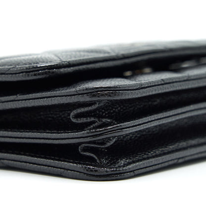 Chanel Mini Wallet On Chain Caviar Black