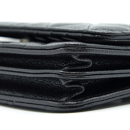 Chanel Mini Wallet On Chain Caviar Black
