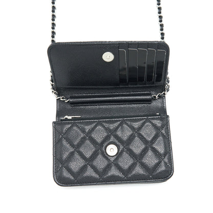 Chanel Mini Wallet On Chain Caviar Black