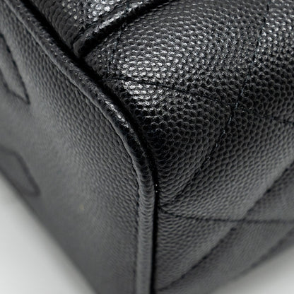 CHANEL Long Vanity With Chain Caviar Black L