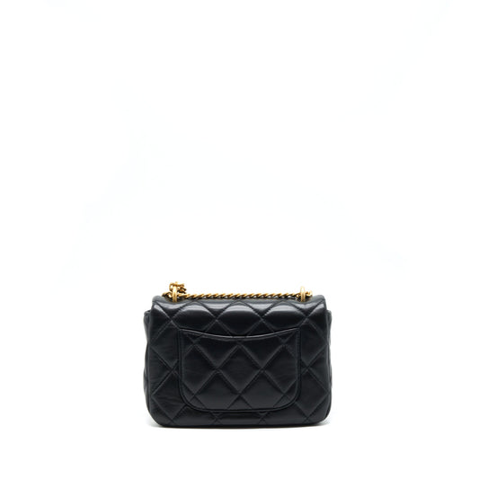 Chanel 22P Seasonal Mini Square Flap Bag Lambskin Black