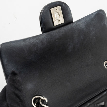 Chanel Mini Rectangular Flap Bag Patent Black