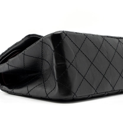 Chanel 2.55 226 Reissue Flap Bag Aged Calfskin Black Ruthenium Hardware