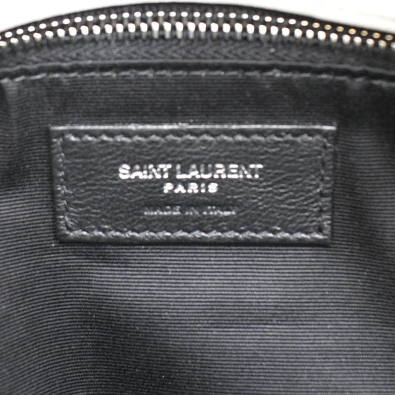 YVES SAINT LAURENT Loulou Puffer Quilted Leather Shoulder Bag Light Grey