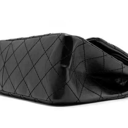 Chanel 2.55 226 Reissue Flap Bag Aged Calfskin Black Ruthenium Hardware