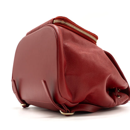 Chanel affinity backpack caviar red
