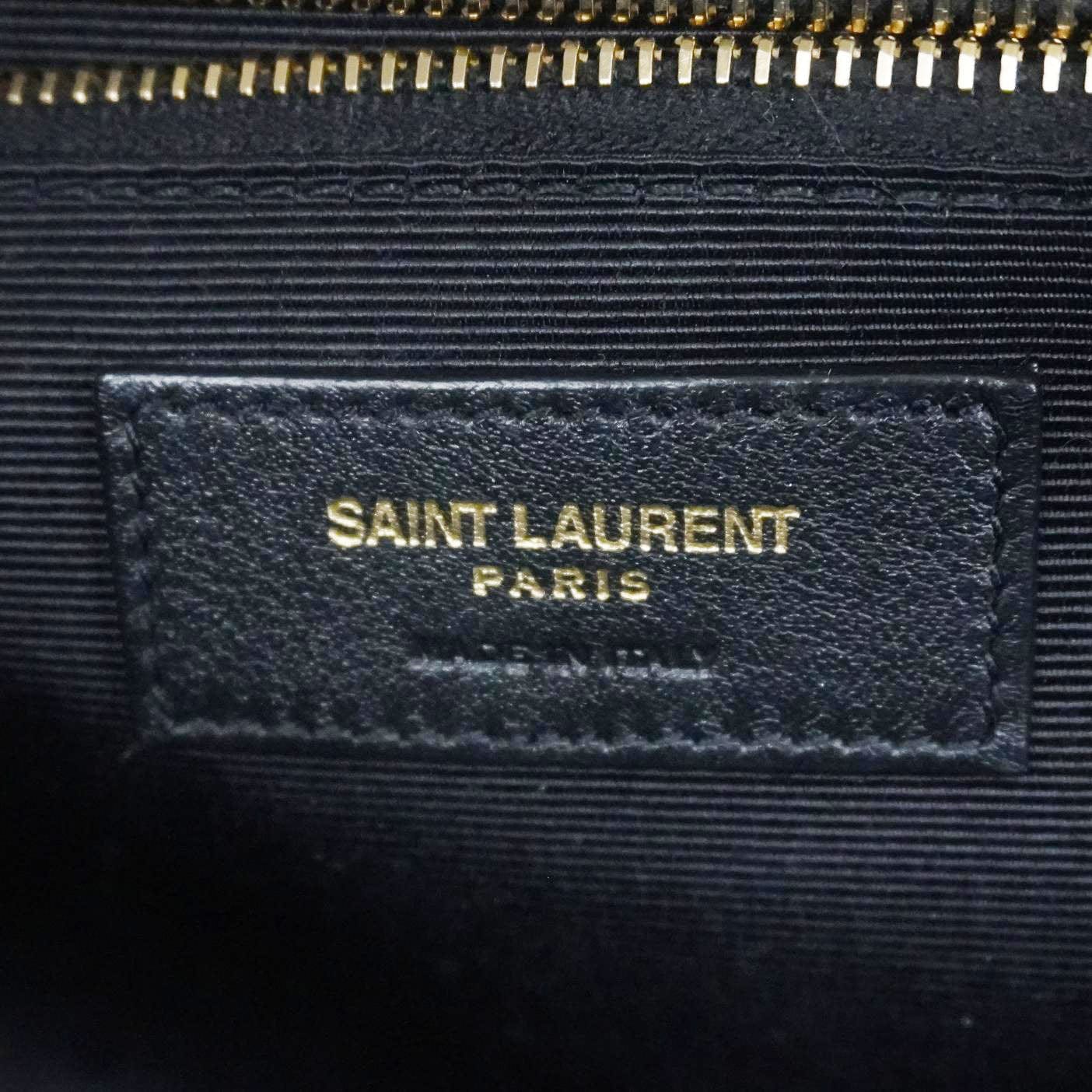 YVES SAINT LAURENT Envelope Large Mixed Matelasse Leather Shoulder Bag White