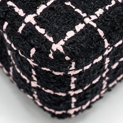 Chanel 23K Flower Bomb Mini Rectangular Flap Bag Tweed Black / Pink L (Microchip)