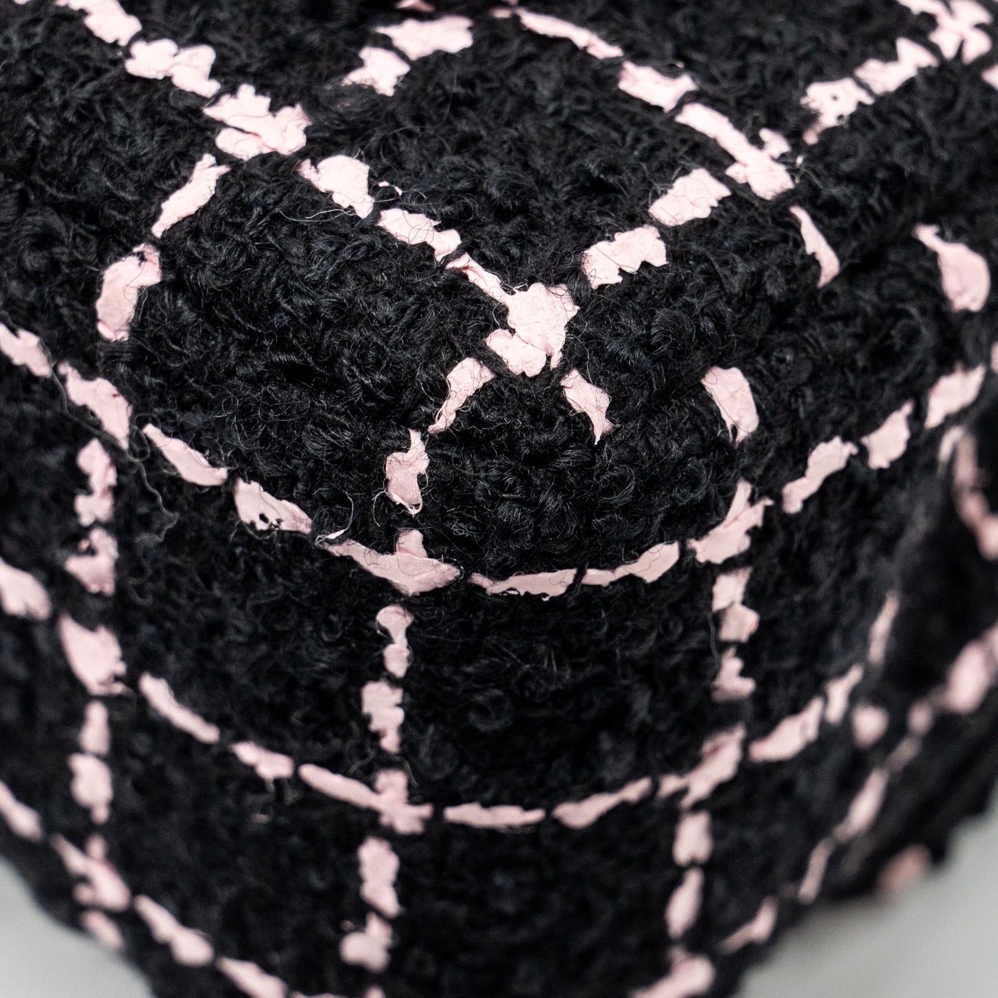 Chanel 23K Flower Bomb Mini Rectangular Flap Bag Tweed Black / Pink L (Microchip)
