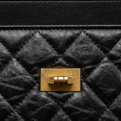 Chanel 2.55 Wallet on Chain Aged Calfskin Black Brushed  (Microchip)