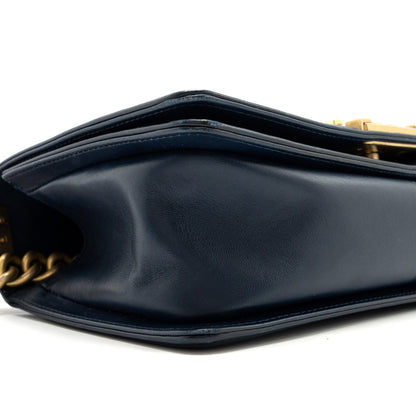 CHANEL MEDIUM BOY BAG lambskin BLUE
