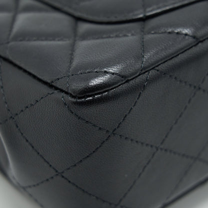 Chanel mini rectangular flap Bag Lambskin Black L
