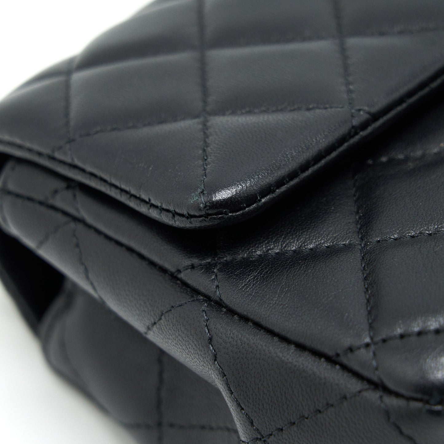 Chanel mini rectangular flap Bag Lambskin Black L