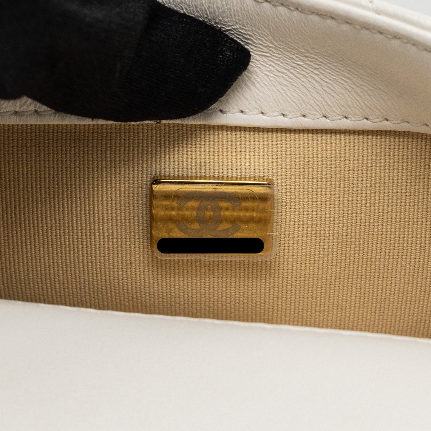 Chanel 22S Giant Chain Flap Shoulder Bag Lambskin White Brushed  (Microchip)