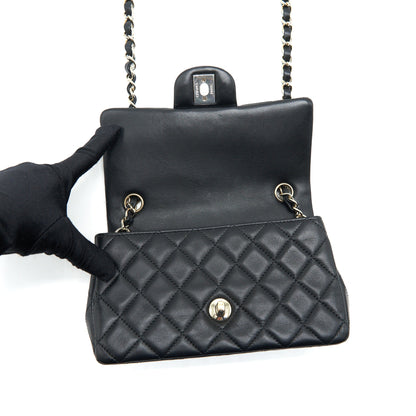 Chanel mini rectangular flap Bag Lambskin Black L