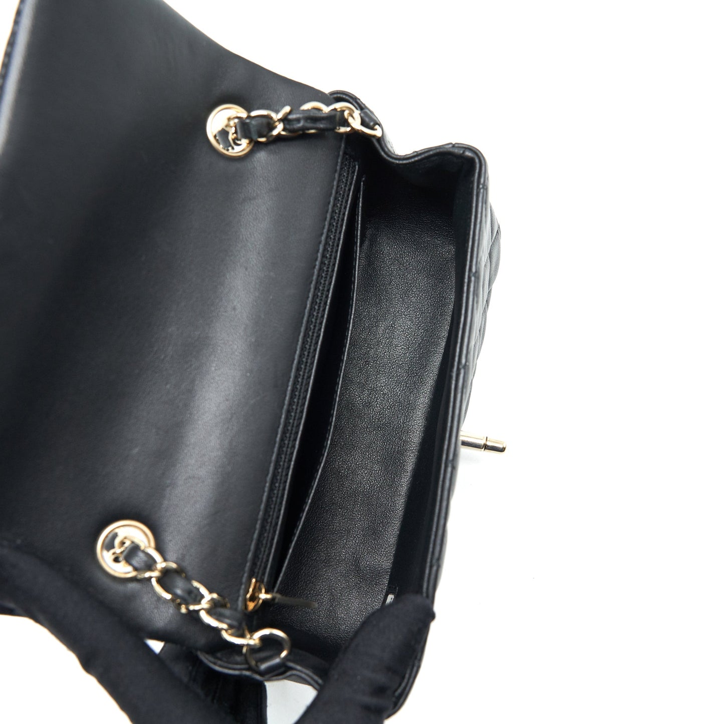 Chanel mini rectangular flap Bag Lambskin Black L