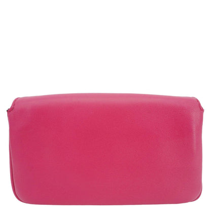 FENDI Micro Baguette Leather Crossbody Bag Pink