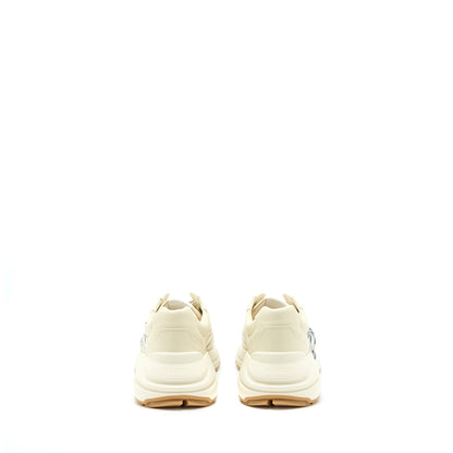 Gucci Size 10 Men’s Rhyton Sneaker with "25" Leather Ivory/Multicolour