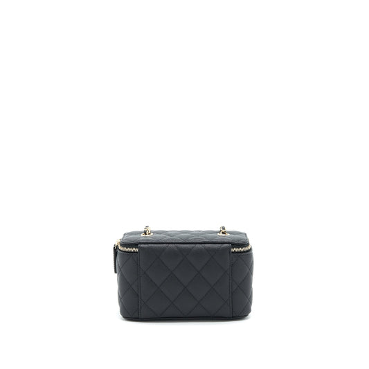 Chanel 22C Long Vanity with Chain Caviar black L