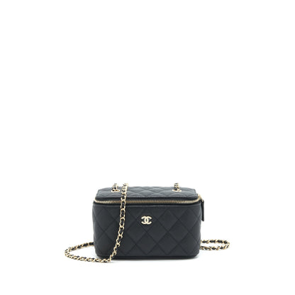 Chanel 22C Long vanity with Chain Caviar black L