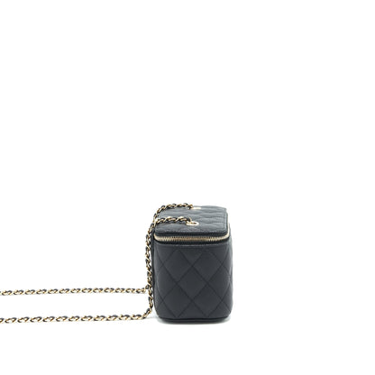 Chanel 22C Long Vanity with Chain Caviar black L