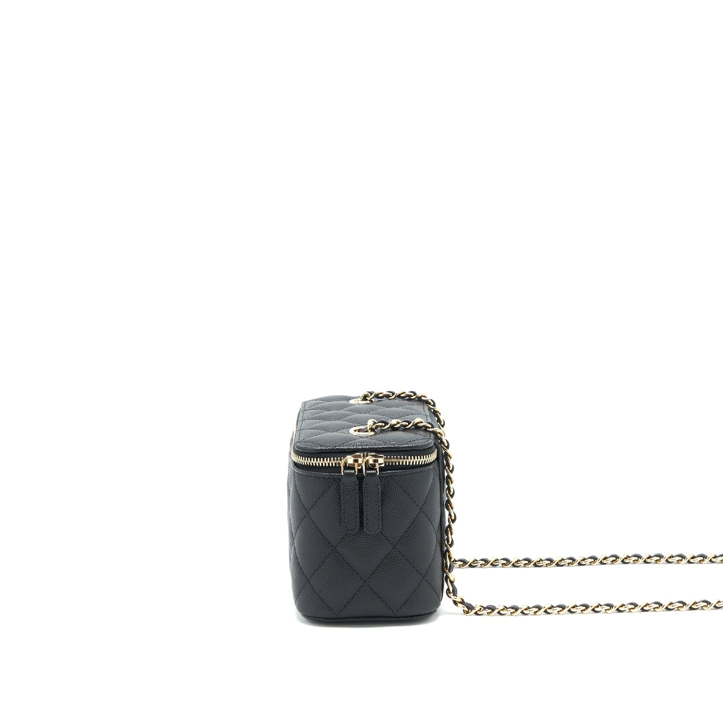Chanel 22C Long Vanity with Chain Caviar black L