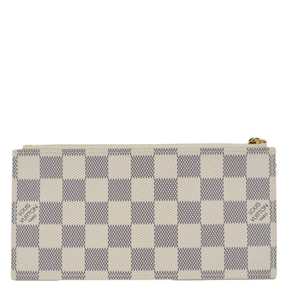 LOUIS VUITTON Felicie Zippered Damier Azur Insert Pouch Rose Ballerine