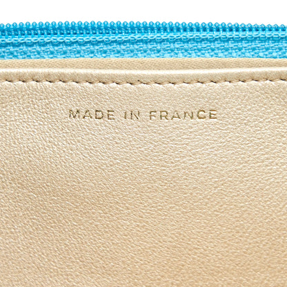 Chanel Camelia Wallet on Chain lambskin Blue