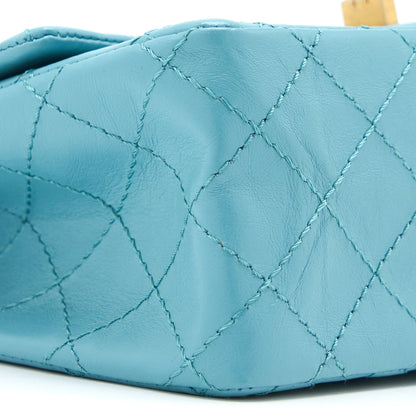 Chanel Mini 2.55 Reissue Flap Bag Aged Calfskin Light Blue