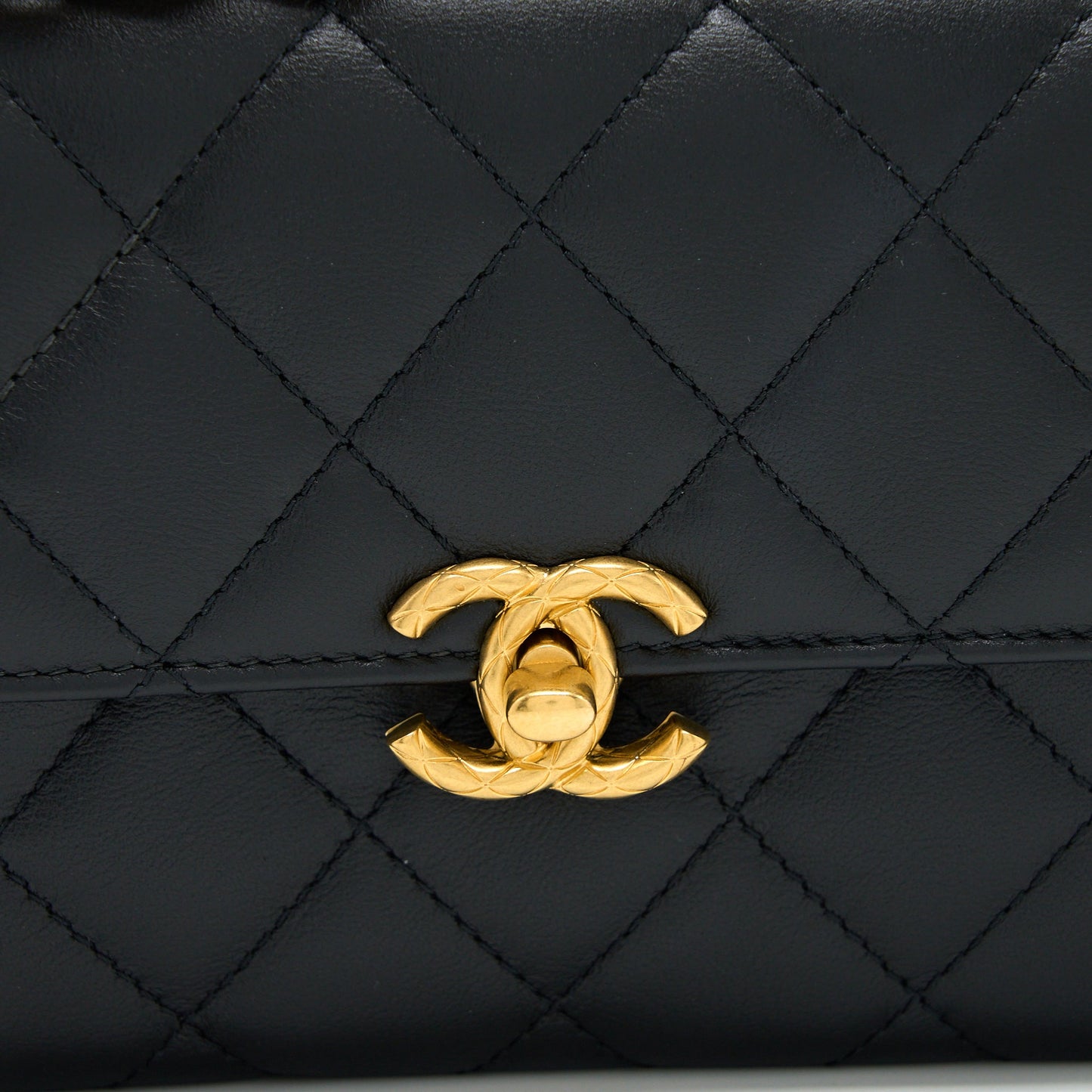 Chanel 22S Seasonal Flap Bag Calfskin Black Brushed