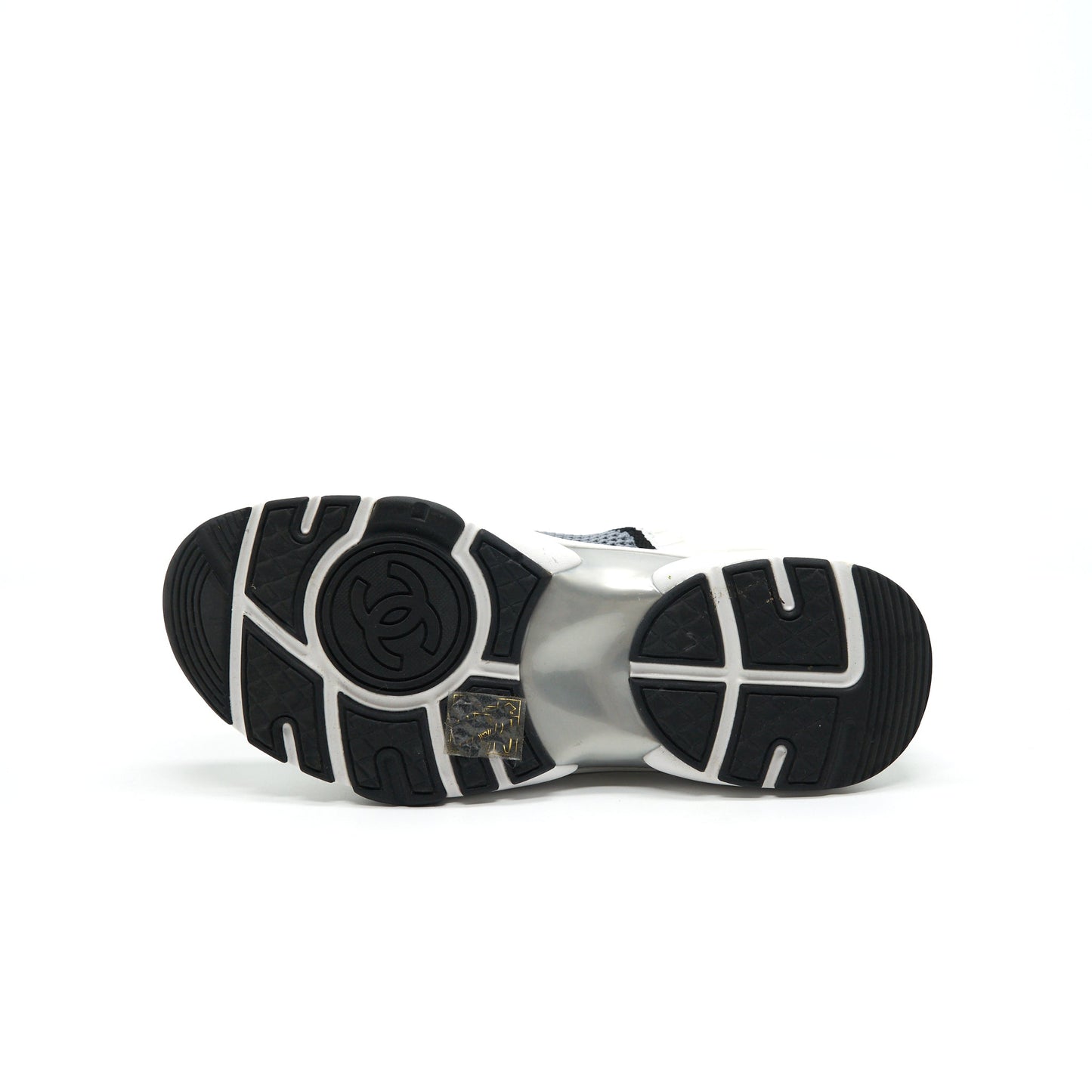 CHANEL CC LOGO SNEAKER WHITE/GREY/BLACK