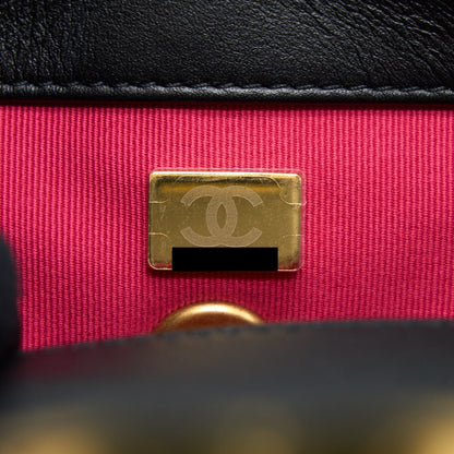 Chanel 22S Seasonal Flap Bag Calfskin Black Brushed