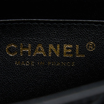 Chanel 22P lion charm Top Handle Mini Rectangular flap bag Lambskin Black L (Microchip)